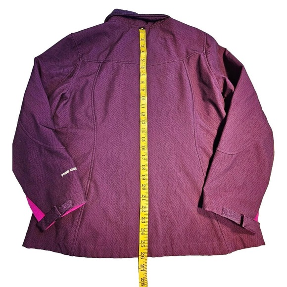 Free Country Coat Jacket Faux Fur Lined Size Large Womens Purple Wine - Picture 10 of 10